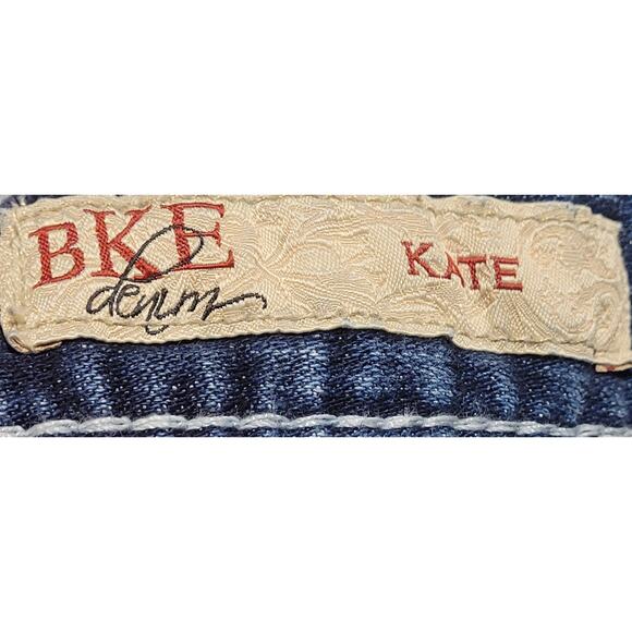 BKE Kate Low-Rise Bootcut Jeans Faded Distressed Tag 32Wx33.5L Actual 32Wx32L - Picture 8 of 11